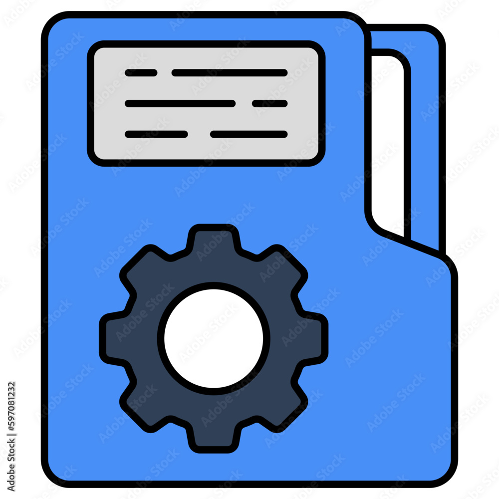 Trendy vector design of folder setting Trendy vector design of folder setting