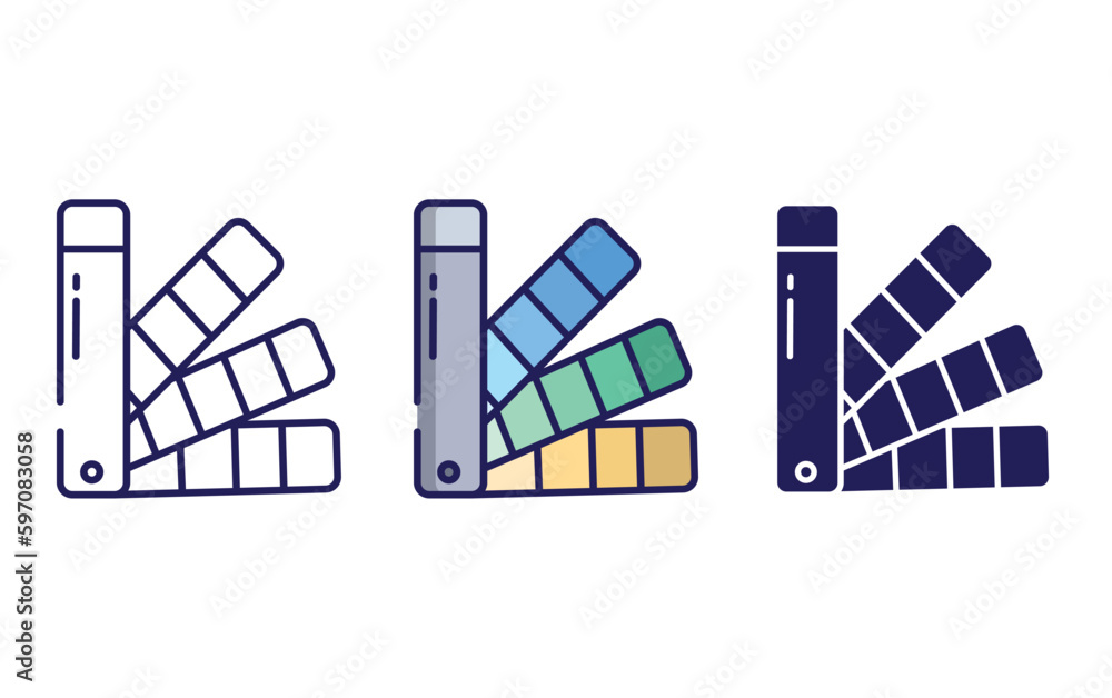 Obraz premium Colour palette vector icon