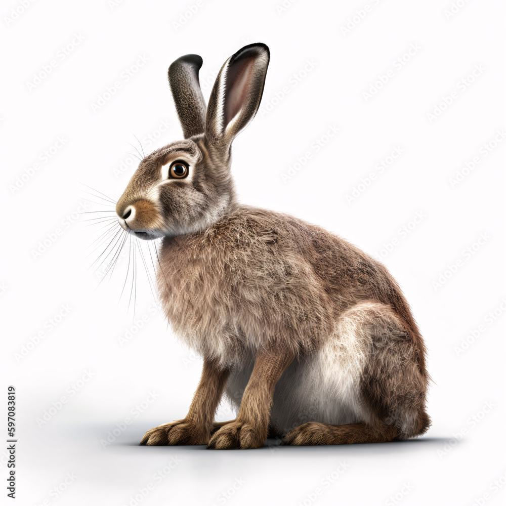 Hare isolated on white background. Hare isolated on white background.