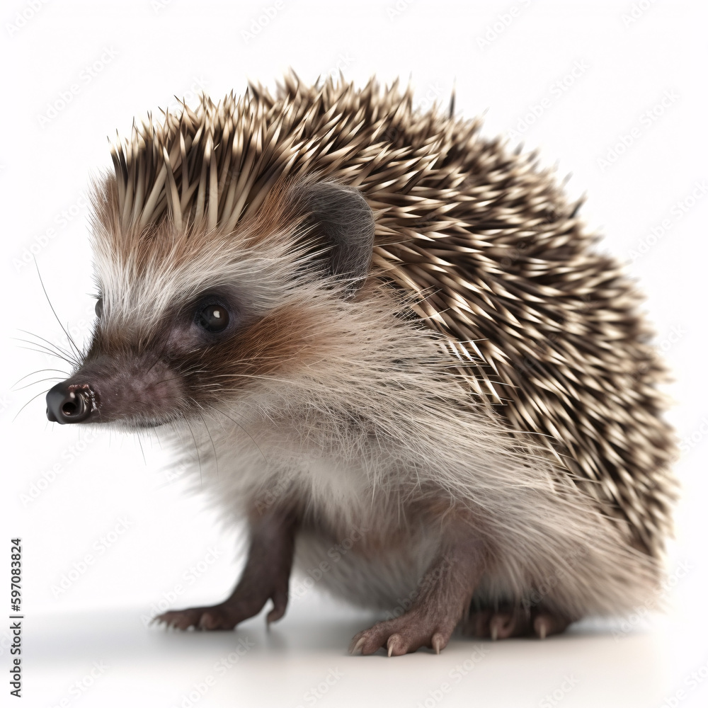 Hedgehog isolated on white background. Hedgehog isolated on white background.