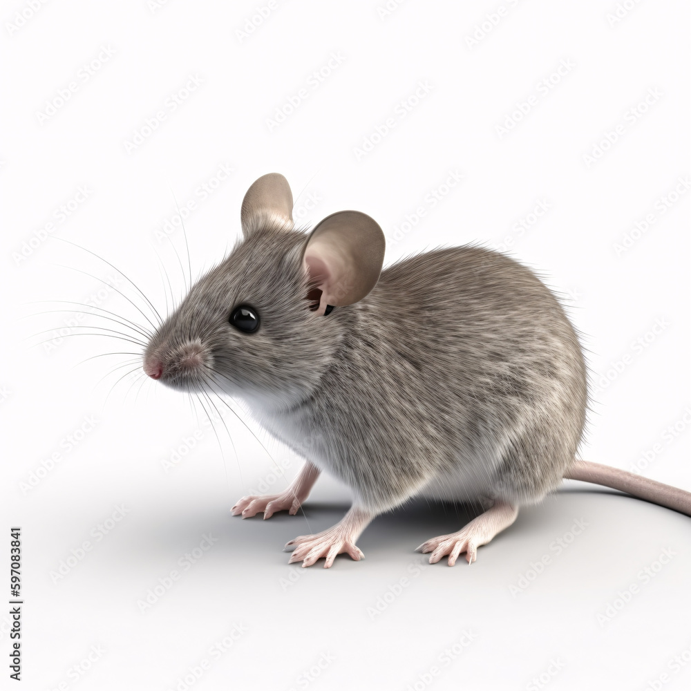 Mouse isolated on white background.