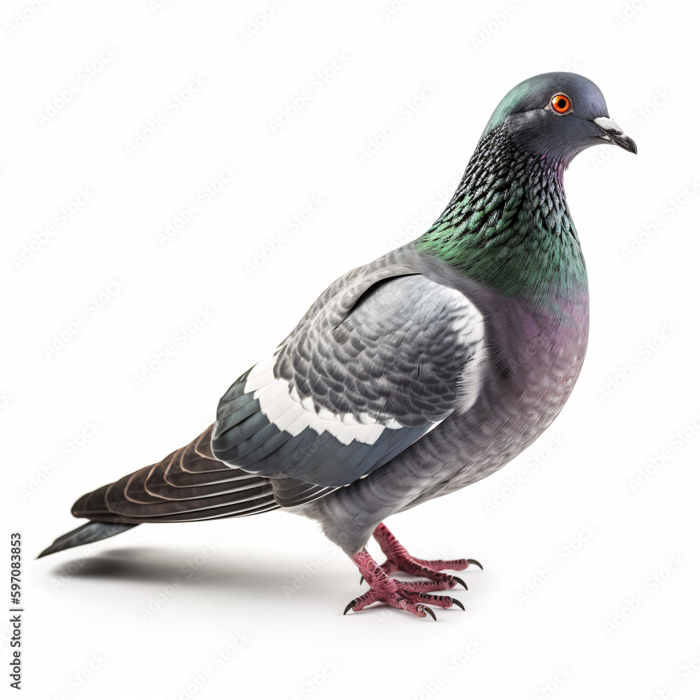 Pigeon isolated on white background. Pigeon isolated on white background.