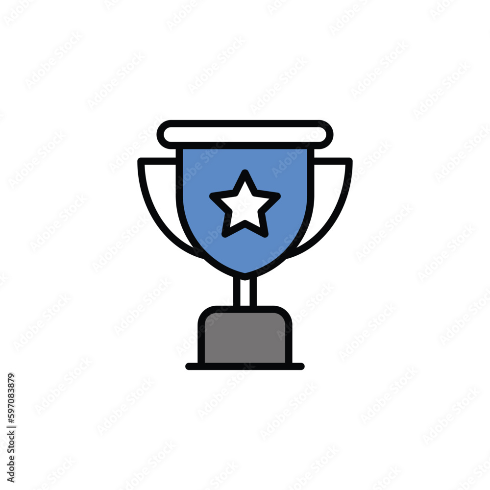 Trophy icon vector stock.