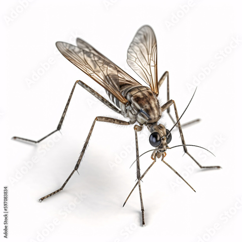 Mosquito isolated on white background. © TimeaPeter