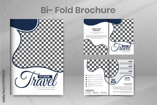 Travel Hangout Bifold Brochure Template