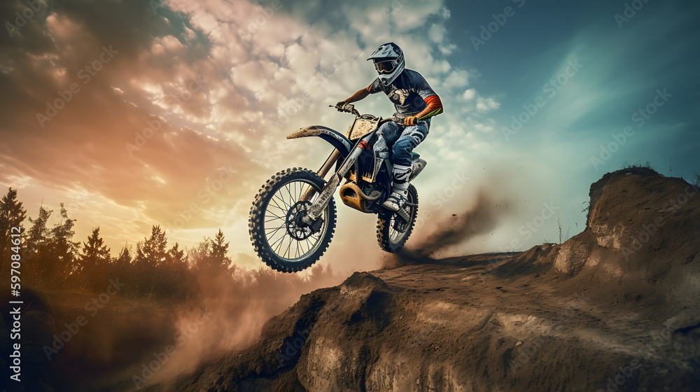 Action sports adrenaline risk passion Hyper-realistic one  created with generative AI