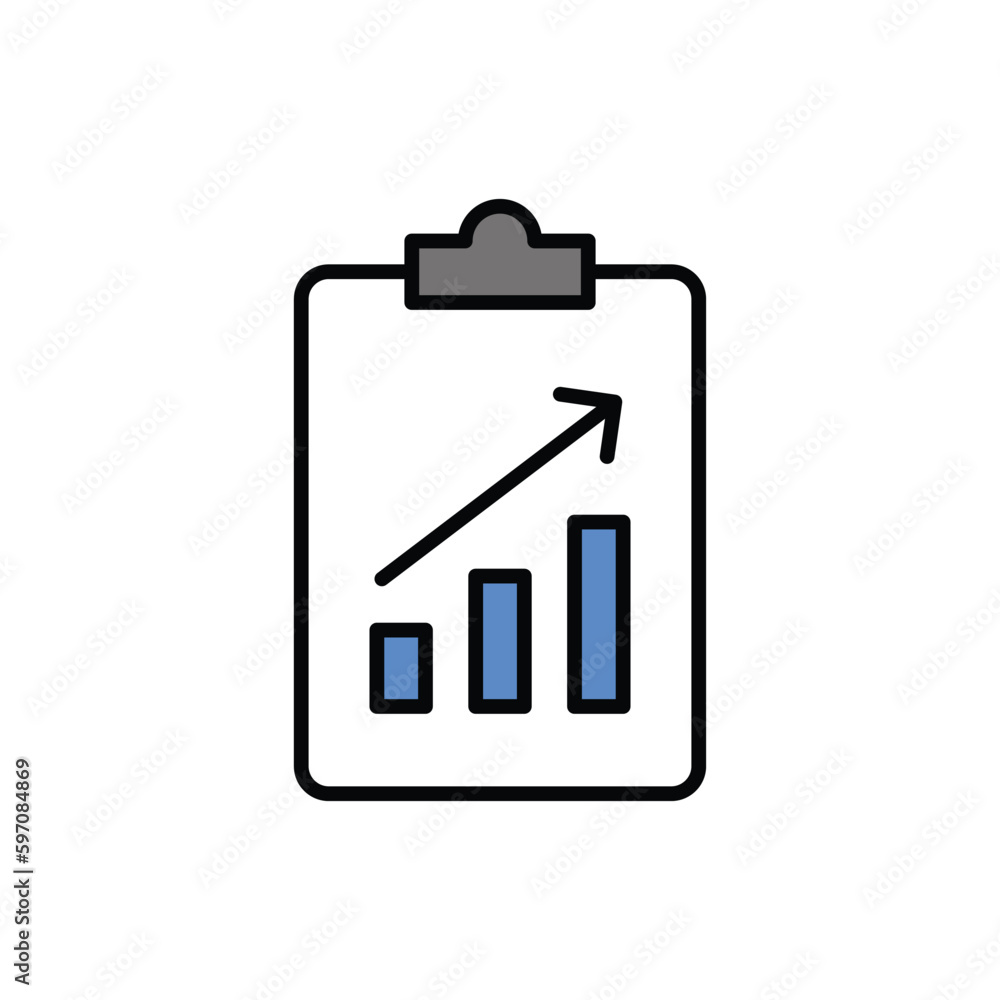 Progress Chart icon vector stock. Progress Chart icon vector stock.