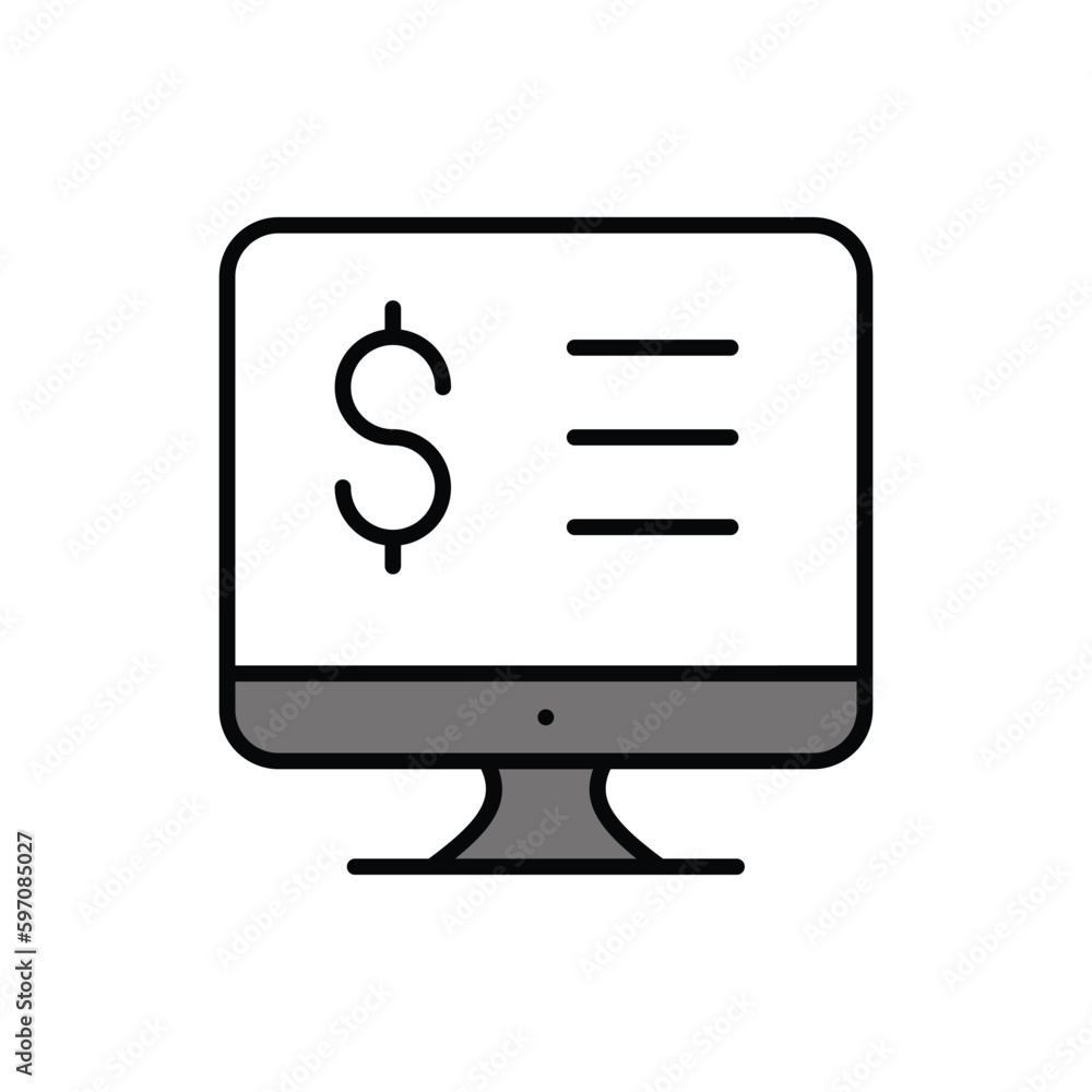 Online Money icon vector stock. Online Money icon vector stock.