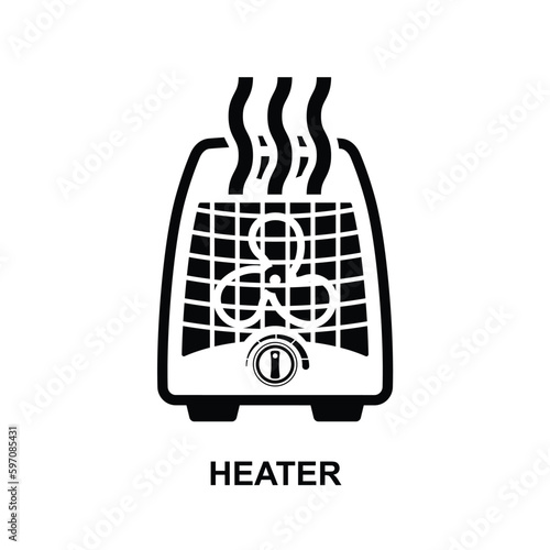 Portable heater icon isolated background vector illustration.