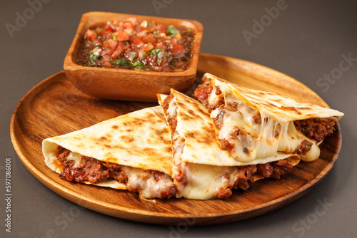 quesadillas with paprika and cheese photo