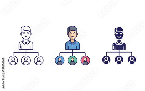 Outline Manager vector icon