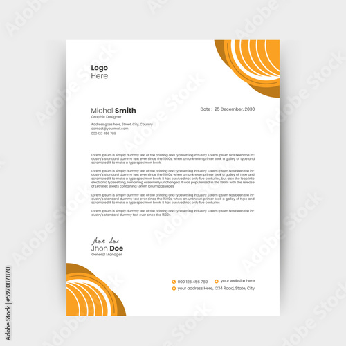 Modern Creative & Clean business style letterhead bundle for your corporate project design.