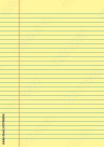Obraz na płótnie legal pad notebook ruled paper background for student, yellow color w salonie