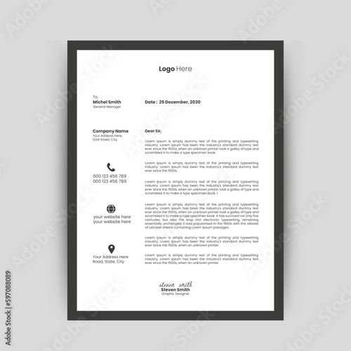 Modern Creative & Clean business style letterhead bundle for your corporate project design.