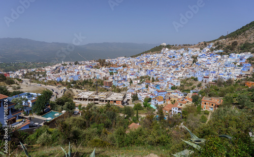 view of the city and Ras el Ma, Chauen,blue town, Rif mountains, morocco, africa © Tolo