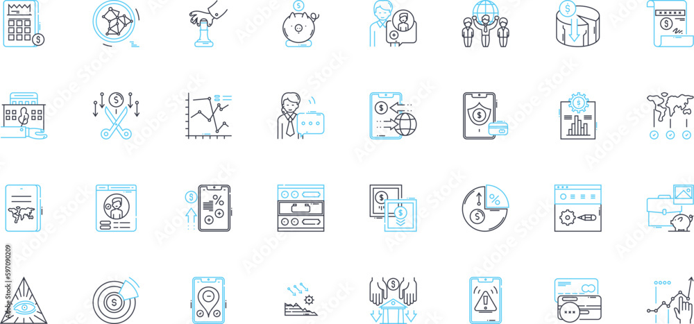Business earnings linear icons set. Profits, Revenue, Gain, Returns, Income, Yield, Dividends line vector and concept signs. Bonuses,Capital,ROI outline illustrations Generative AI Business earnings linear icons set. Profits, Revenue, Gain, Returns, Income, Yield, Dividends line vector and concept signs. Bonuses,Capital,ROI outline illustrations Generative AI