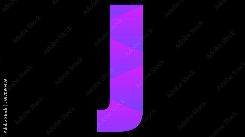 Geometric Line Wave Alphabet Letter J Animation Geometric Line Wave Alphabet Letter J Animation
