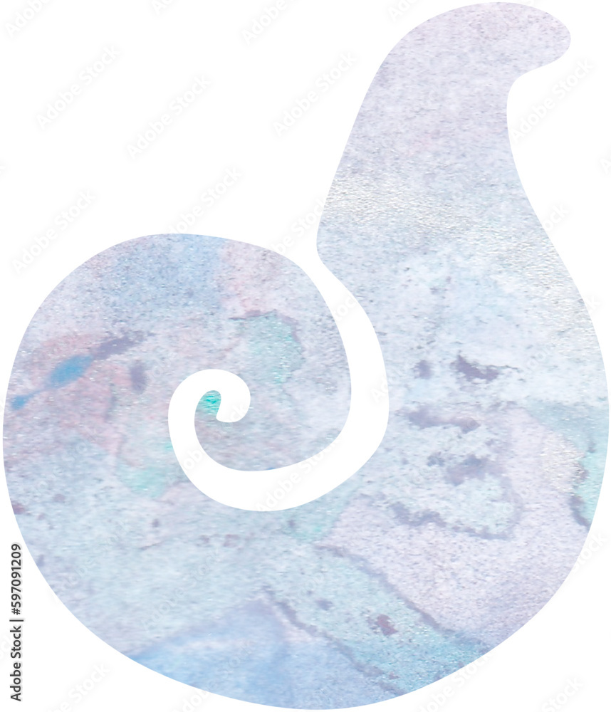 Watercolor sea shell isolated on white background. Blue and violet wash technic. Ocean animal shape element. Design element of vacation, travel, sea life. T-shirt, printing. Watercolor sea shell isolated on white background. Blue and violet wash technic. Ocean animal shape element. Design element of vacation, travel, sea life. T-shirt, printing.