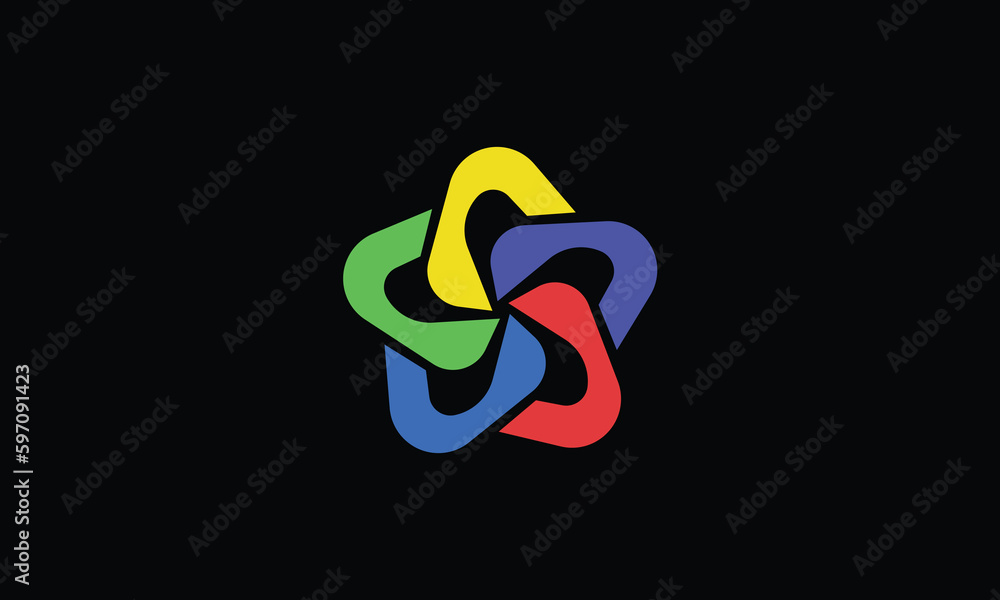 Obraz premium Abstract star logo icon design template elements. 