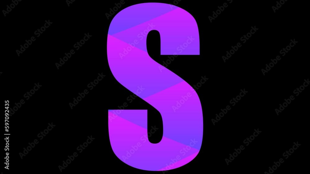 Geometric Line Wave Alphabet Letter S Animation Geometric Line Wave Alphabet Letter S Animation