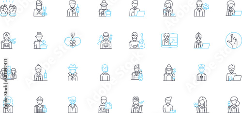 Car mechanic linear icons set. Repair, Maintenance, Engine, Transmission, Brakes, Suspension, Diagnostics line vector and concept signs. Tune-up,Oil-change,Exhaust outline illustrations Generative AI