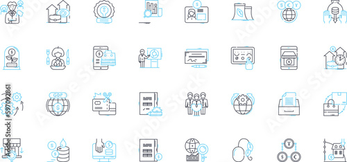 Urban culture linear icons set. Graffiti, Hip hop, Streetwear, Skateboarding, Rap, Breakdancing, DJing line vector and concept signs. Afrocentric,Multiculturalism,Subcultures outline illustrations