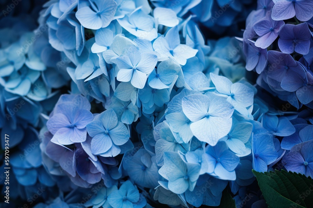 The illustration of hydrangea, AI contents by Midjourney The illustration of hydrangea, AI contents by Midjourney