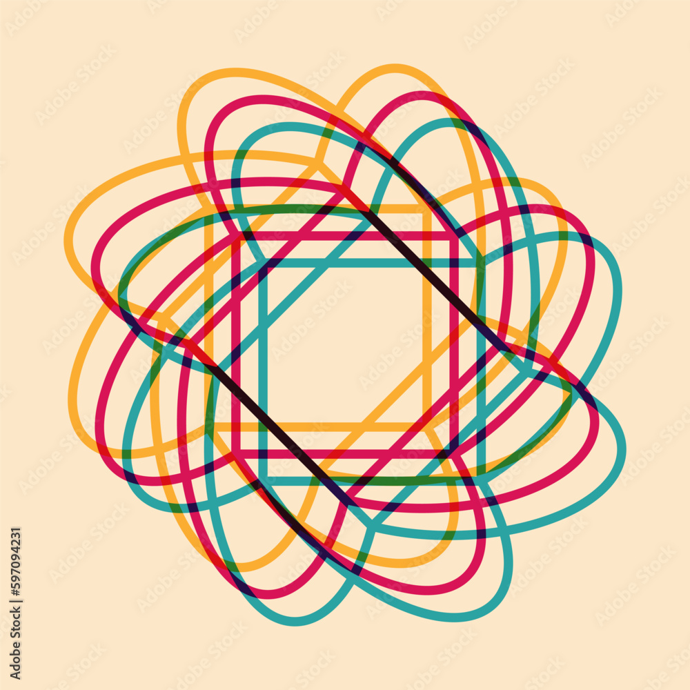 Geometric object with riso print effect. Vector. Graphic element for fabric, textile, clothing, wrapping paper, wallpaper, poster. Graphic element. Perfect For your own decoration or design Geometric object with riso print effect. Vector. Graphic element for fabric, textile, clothing, wrapping paper, wallpaper, poster. Graphic element. Perfect For your own decoration or design