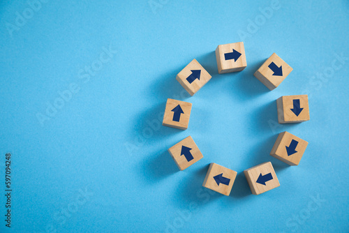 Fotografie Movement in a vicious circle. Business concept