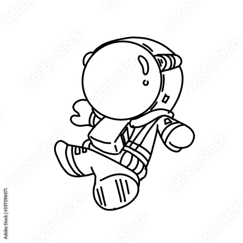 doodle astronaut icon
