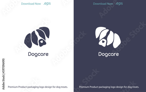 Pet care and dog lover logo design vector illustration for your pet clinic brand. photo