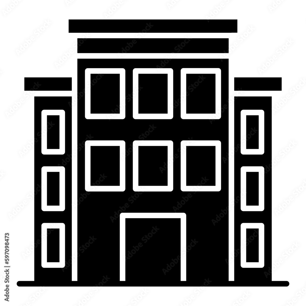Hotel Glyph Icon Hotel Glyph Icon