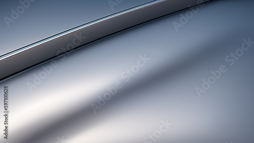 A Creative Image Of A Curved Metal Object With A Silver Background AI Generative
