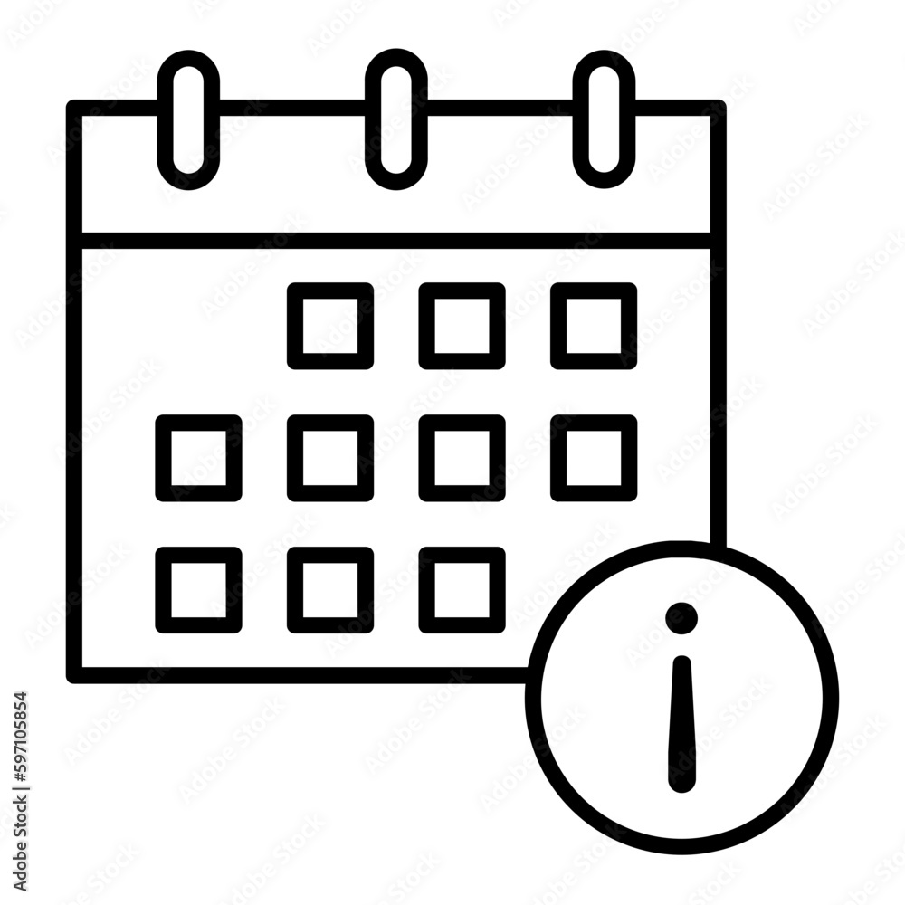 Event Information Thin Line Icon Event Information Thin Line Icon