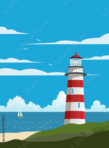 lighthouse on the island