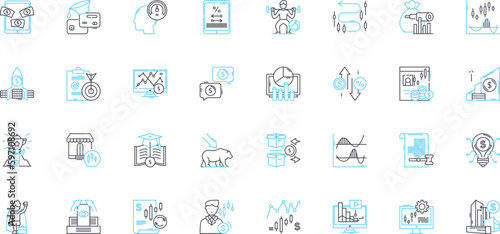 My mentoring linear icons set. Guidance, Coaching, Support, Empowerment, Leadership, Teaching, Learning line vector and concept signs. Motivation,Inspiration,Encouragement outline illustrations