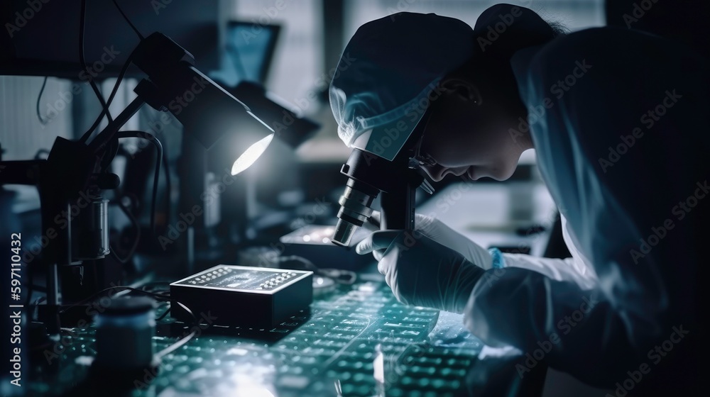 Technology solar cell , Silhouette technician inspection and repair solar cell.Generated by AI Technology solar cell , Silhouette technician inspection and repair solar cell.Generated by AI