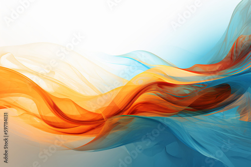 Abstract Light Background,in the style of light azure and orange,Generative AI