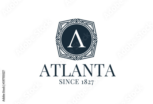 a letter classic vintage luxury logo