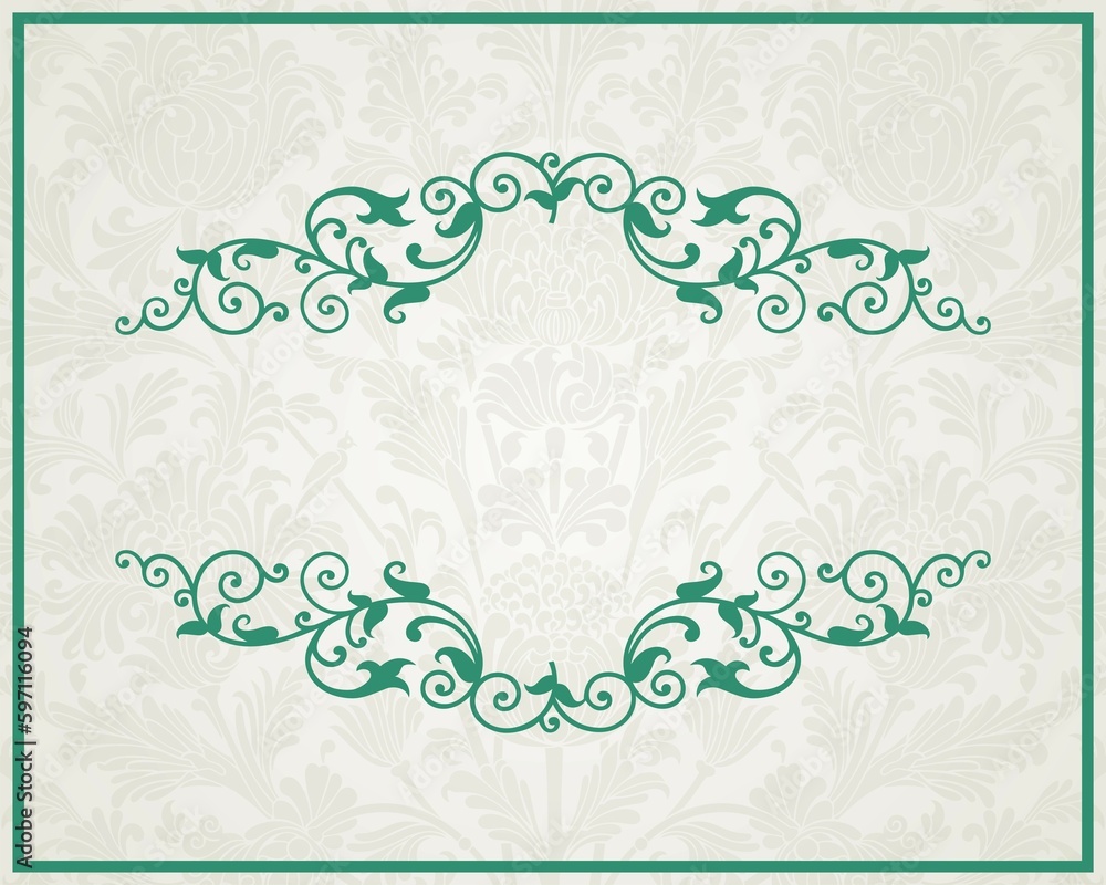traditional wedding card design, paisley floral pattern , royal India traditional wedding card design, paisley floral pattern , royal India