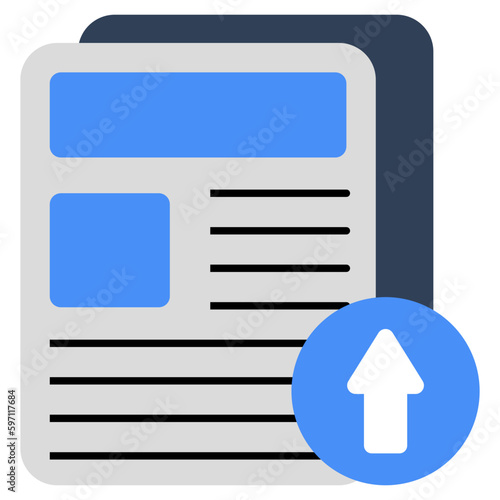 An icon design of file upload 