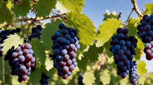 grapes in vineyard (Generative AI)