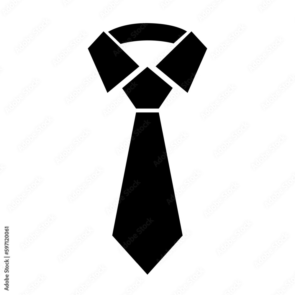 tie icon necktie and neckcloth symbol flat Vector tie icon necktie and neckcloth symbol flat Vector