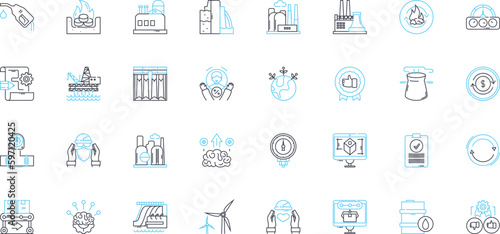 Green technology linear icons set. Solar, Wind, Geothermal, Hydrogen, Biomass, Recycling, Composting line vector and concept signs. Energy-efficient,Sustainable,Electric outline illustrations