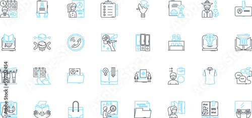 Statiry linear icons set. Statistics, Data, Insights, Analytics, Analysis, Visualization, Dashboards line vector and concept signs. Charts,Reporting,Metrics outline illustrations