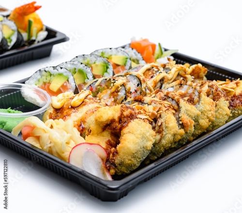 Sushi box w pojemniku na wynos