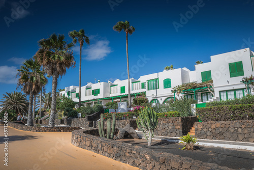Spanish architecture in Costa Teguise, Lanzarote, Canary Islands