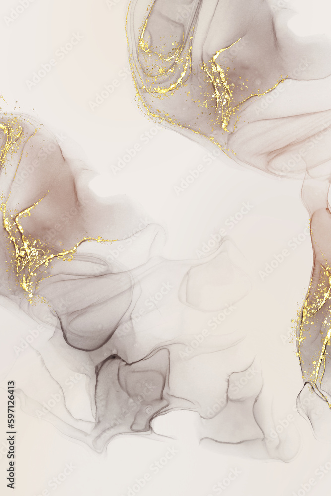 Alcohol ink background with golden ink in neutral colors Alcohol ink background with golden ink in neutral colors