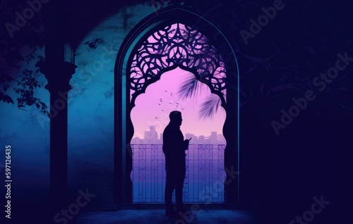 silhouette of a person in the night