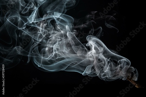 Smoke illusion on transparent background. Generative AI